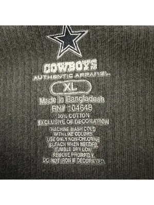 Women's Cowboys 3/4 Sleeve T Shirt Top Size XL Extra Large Blue Dallas Footbal thumbnail 6