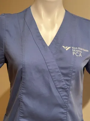 Greys & Anatomy By Barco Yale New Haven Hospital Top PCA Blue Short Sleeves Sz S thumbnail 2