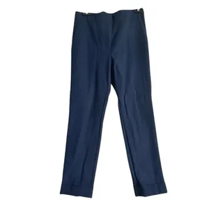Ann Taylor Eva High Rise Ankle Pants Sz 2 Navy Blue Cuffed Dress Trouser Work thumbnail 2