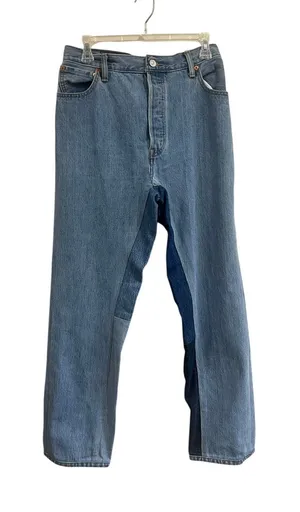RE DONE‎ Levi's High Rise Straight Jeans Altered Waist Vintage Wash Size 27 thumbnail 1