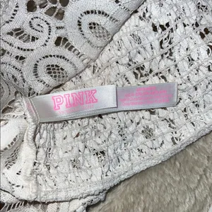 PINK Victoria's Secret Cream Lace‎ Bralette with Scalloped Trim Size Small thumbnail 5
