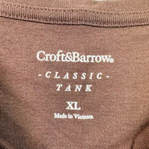 Croft & Barrow Classic Tank Chocolate Brown 100% Cotton Sleeveless Top XL thumbnail 3