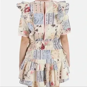 NWT LoveShackFancy Love Shack Fancy Natasha Mini Dress Patchwork S-FIRM PRICE thumbnail 5