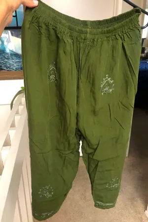 INDO cropped pants, ever green super soft Size XL thumbnail 1