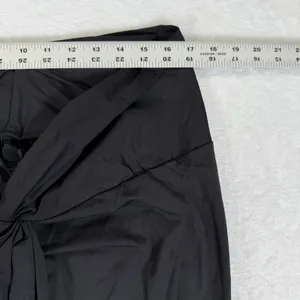 SKIMS Swim Twist Front Skirt Onyx Black‎ Plus Size 3X Faux Wrap Cover Up Skirt thumbnail 3