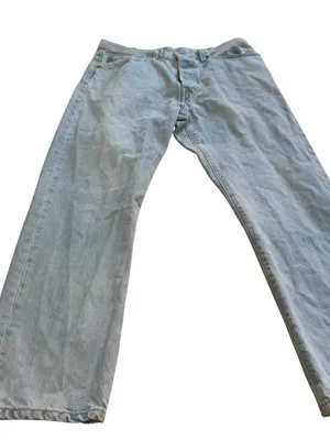 Levis Premium 501 Big E Cropped Jeans Womens 30 Light Wash Straight Leg Denim thumbnail 5