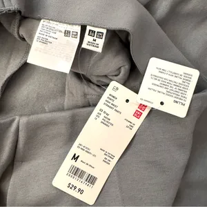 UNIQLO grey elastic waist ponte pants, size M, NWT thumbnail 5