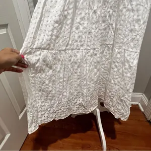 NWT English Factory GINGHAM TIERED MIDI DRESS white womens size medium oversized thumbnail 7