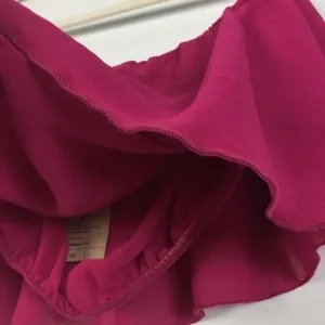 Pitaya Womens Size S Pink Chiffon Bandeau‎ Crop Top thumbnail 5