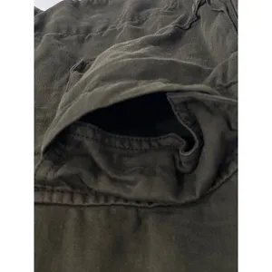 LOFT Utility Jacket Womens XL Olive Green Cotton Linen Cropped Cargo ‎ Military thumbnail 9