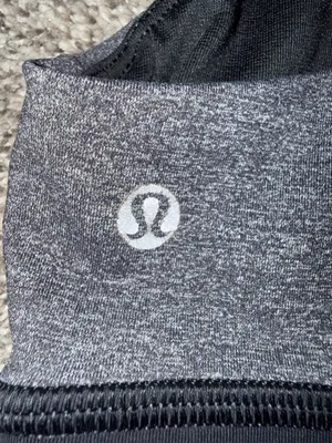 Lululemon Invigorate Bra Heathered Black Grey Mesh Back thumbnail 3