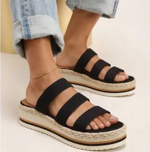 Universal Thread Women's Black Florence Sporty Platform Sandals thumbnail 1