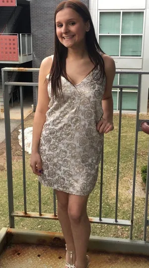 AQUA White Dress with Gold Sequin Roses thumbnail 5