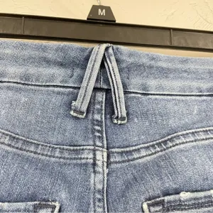 Good American Good Waist High Rise Skinny Jeans Womens 4 Raw Hem Blue Denim thumbnail 8