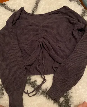 Hollister Black Ruched Sweater thumbnail 1