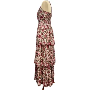 Altar'd State Jordan Floral Tiered Maxi Dress Boho Cottagecore Wedding Guest M thumbnail 4