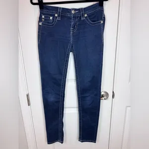 Miss Me Signature Skinny Jeans 26 Dark Wash Rhinestone Bling Y2K Western Stretch thumbnail 2