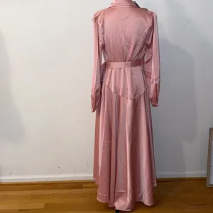 NWT! Nasty Gal Satin Long Sleeve Maxi Wrap Dress Size 6 thumbnail 8