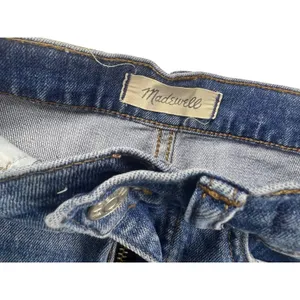 Madewell Slim Wide Leg Crop Jeans Womens 28 High Rise Raw Hem Medium Wash thumbnail 4