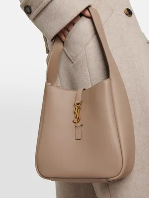 Saint Laurent YSL Le 5 à 7 Small Leather Shoulder Bag in Beige thumbnail 2