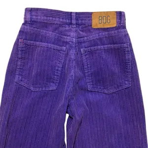 Y2K BDG Womens High Rise Corduroy‎ Pants 26 Purple Wide Wale Streetwear Retro thumbnail 4