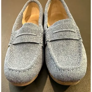 Women 7W Loafers Blue Knit Penny Slip On Comfort Shoes Nautical Preppy‎ Western thumbnail 4