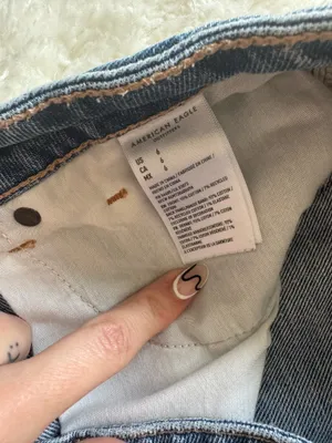 American Eagle Outfitters Crossover Mom Shorts Strigid Denim thumbnail 4