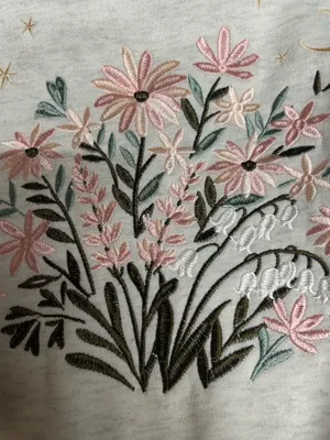 Flower hoodie Gray Size M thumbnail 4
