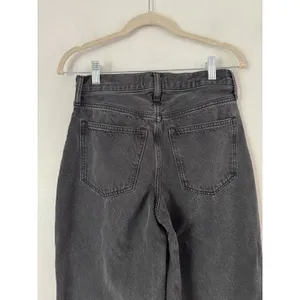 Abercrombie & Fitch High Rise Wide Leg Women's Jeans Size 26 Short Washed Black thumbnail 5
