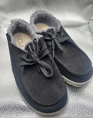 Hey Dude Wendy Womens Slip On Shoes Corduroy Black Size 8 Sherpa Lined Casual thumbnail 1