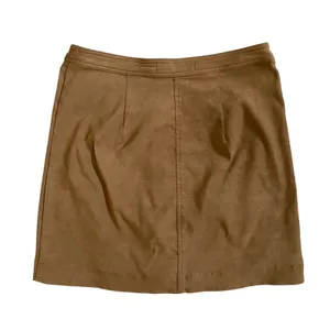 Abercrombie & Fitch Womens Camel Brown Faux Suede Button‎ Front Mini Skirt Small thumbnail 10