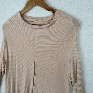 Free People Womens Medium Top Sweater Ribbed Sweater Stretch Long‎ Sleeve Cutout thumbnail 10