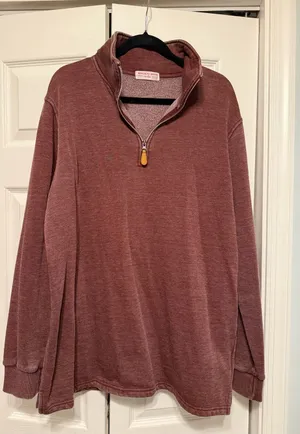 Discount Divas Women's Quarter-Zip Pullover in Maroon XL Like New thumbnail 1