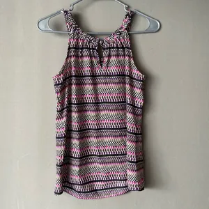 Banana Republic sz XS‎ purple halter ruffle career blouse thumbnail 6