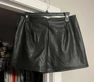 Altar'd State Black Leather Skort thumbnail 2