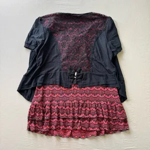 American Vintage Vintage Y2K Gothic Layered Cardigan Ruffle Top thumbnail 2