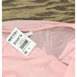 NWT Bar III Womens Mesh Flutter-Sleeve Top Cupid Blush XL thumbnail 3