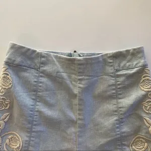 Urban Outfitters Kimchi Blue Embroidered High Waisted Micro‎ Shorts 6 thumbnail 5