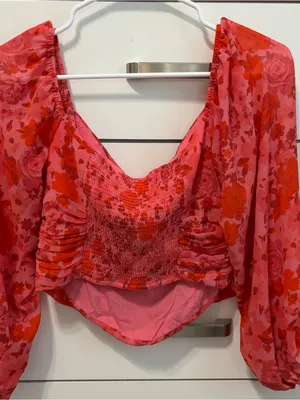 Free People Rosette Floral Blouse thumbnail 4