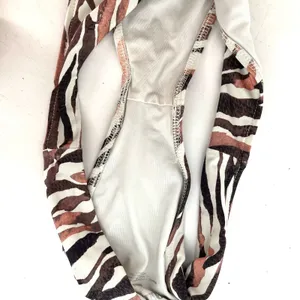 Frankies Bikinis Stormy Top M Kenza Bottom S Brown Zebra Animal Print Bikini Set thumbnail 6