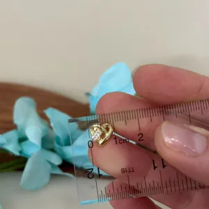 14K Gold Plated XP Women Set Necklace Chain Earring Heart Oro Laminado Everyday thumbnail 8