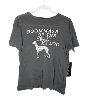 Wildfox Roommate of the Year Short Sleeve Keke Dog Graphic T-Shirt Size Small thumbnail 2