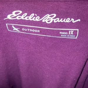 Purple Eddie Bauer Long Sleeve T-Shirt With Embroidered Diamonds Size 1X thumbnail 8