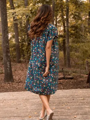Printfresh Anthro Cottage-core delicious Retro Dreams Nightgown Dress Apples XS thumbnail 4