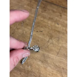 HEADPHONES pendant silver Necklace With Rhinestone-Accented Pendant On Fine Chai thumbnail 6