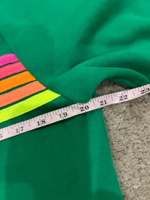 Aviator Nation Kelly Green Crewneck Sweatshirt With Neon Stripes Revolve Small thumbnail 6