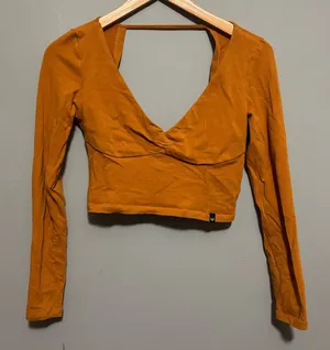 True Religion Open Back Crop Top | Size: M | Tangerine thumbnail 1