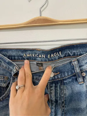 American Eagle 90s Straight Distressed Jeans- Woman’s 14 thumbnail 5