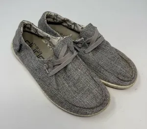 Hey Dude Grey Wendy Linen Slip-On Shoes Size Women’s 7 thumbnail 1