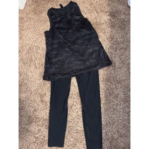 KYODAN‎ Camo Workout Tank & HeyNuts Black Leggings Women's Small Activewear Set thumbnail 6